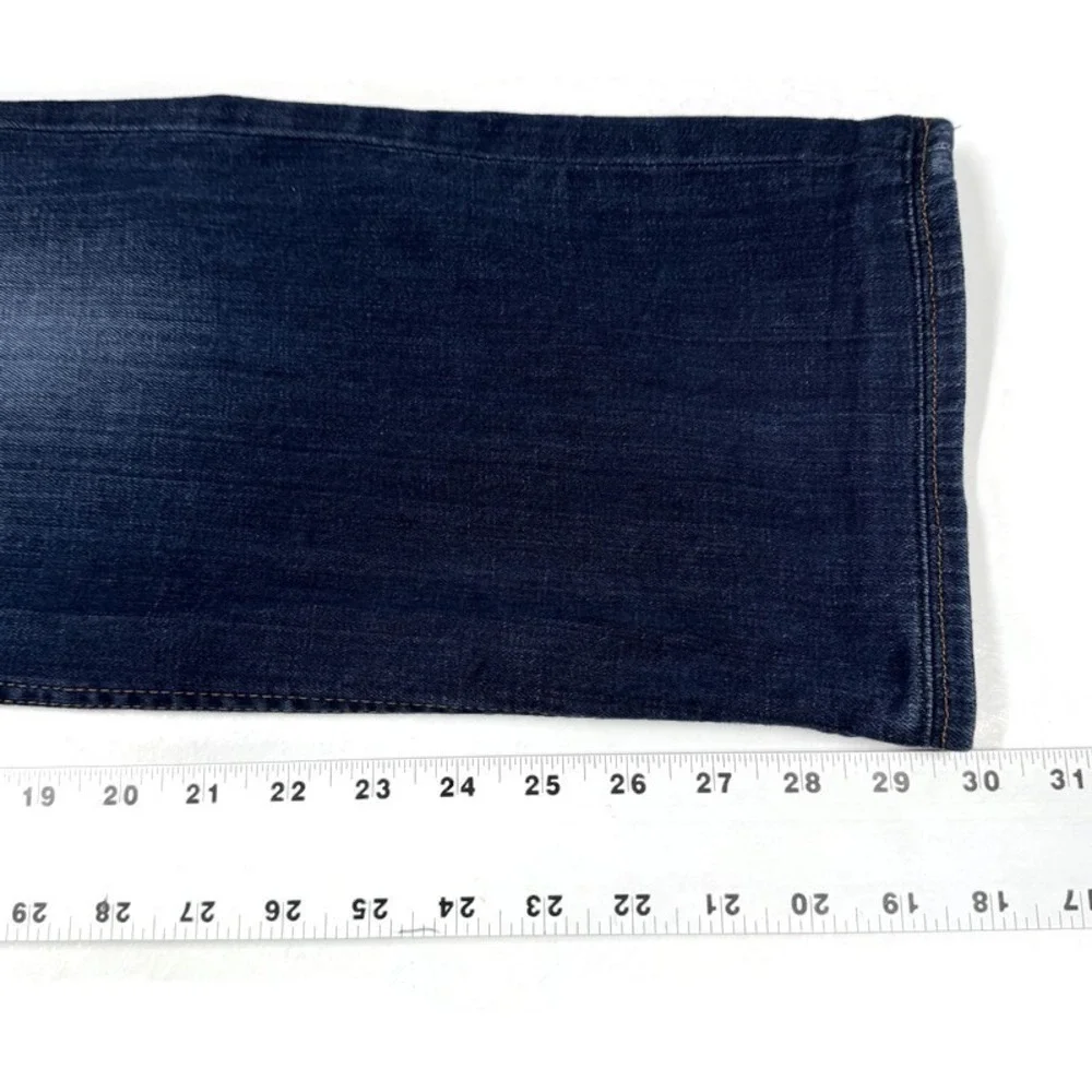 Hudson Wilde Relaxed Straight Jeans Mens 34 x 30 Dark Wash Blue Button Fly